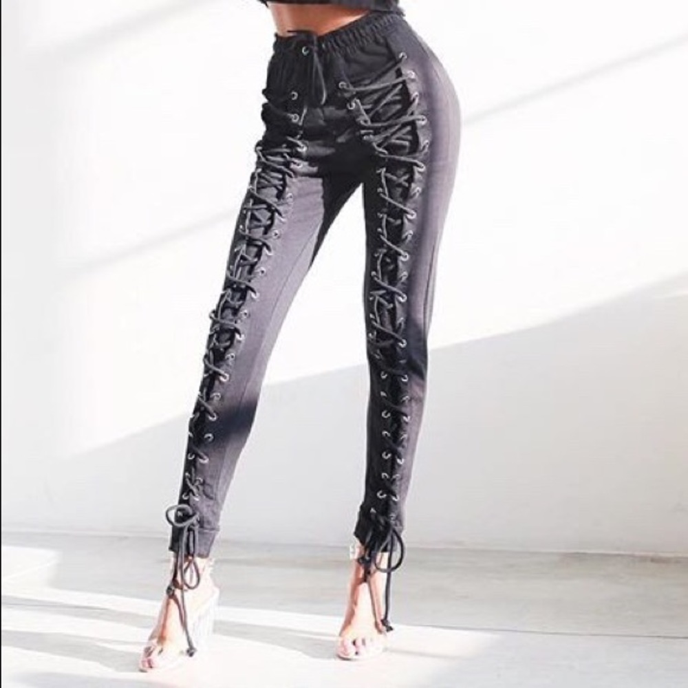 Missguided lace up joggers